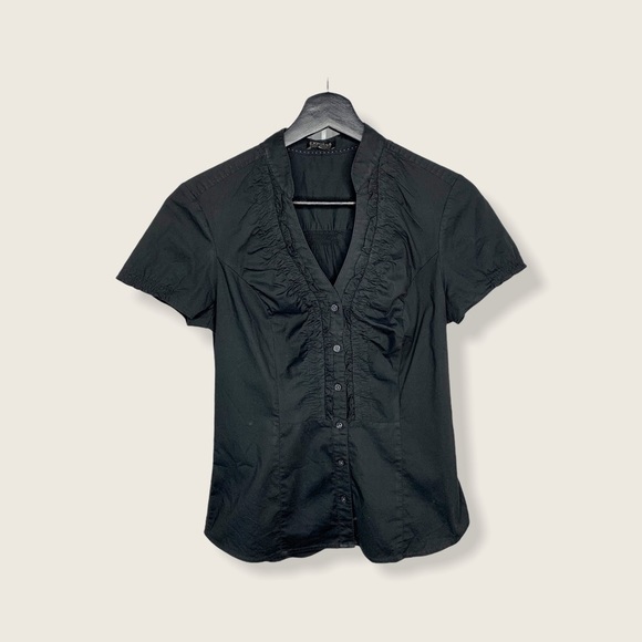 Express Tops - Express Ruched Short Sleeve Top